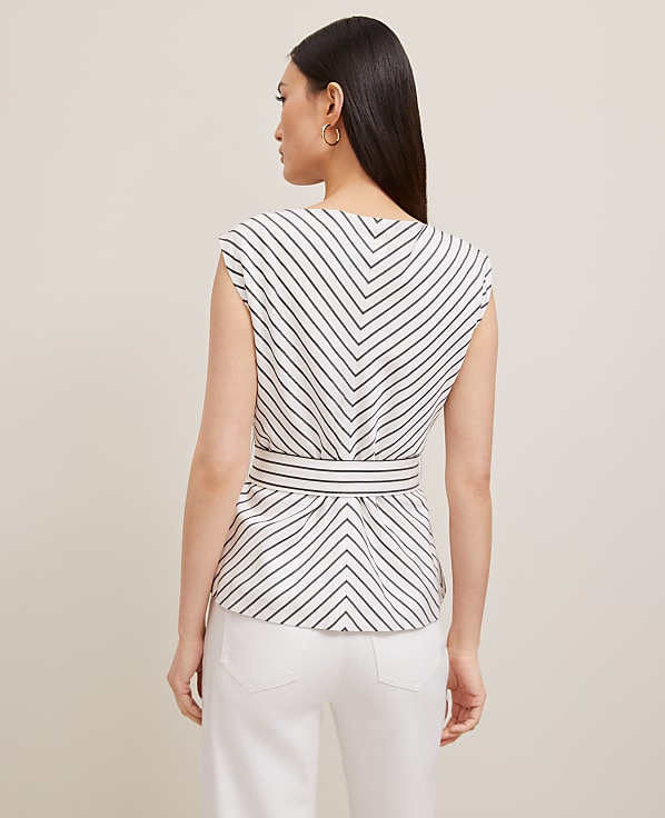 Belted Striped Vest