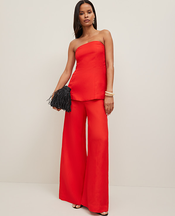 The Statement Palazzo Pant in Linen Blend