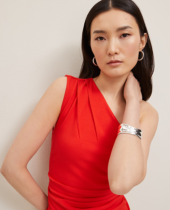 Ruched One-Shoulder Top