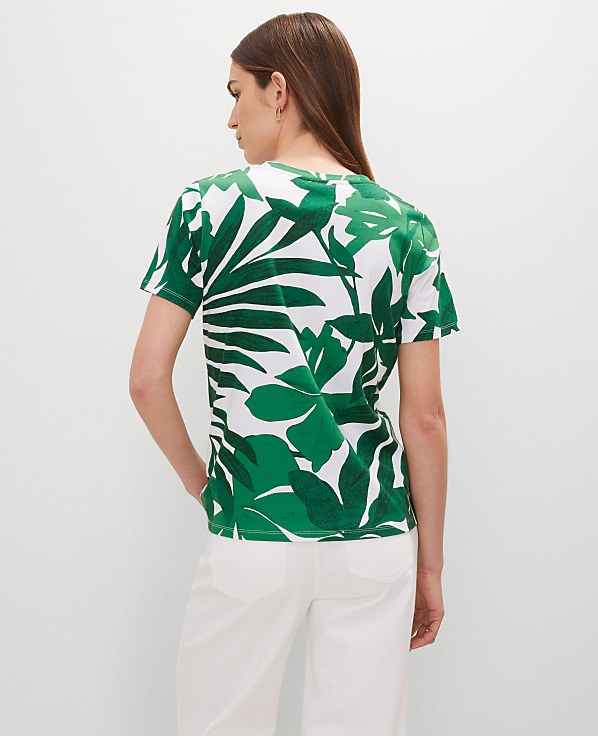 Petite Floral Crew Neck Tee