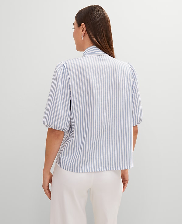 Striped Bow Blouse