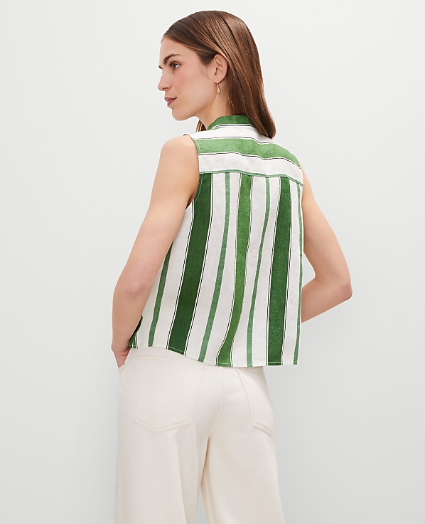 Striped Linen Tank Top