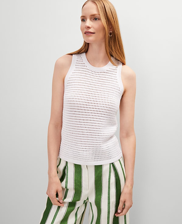 Petite Open Stitch Sweater Shell