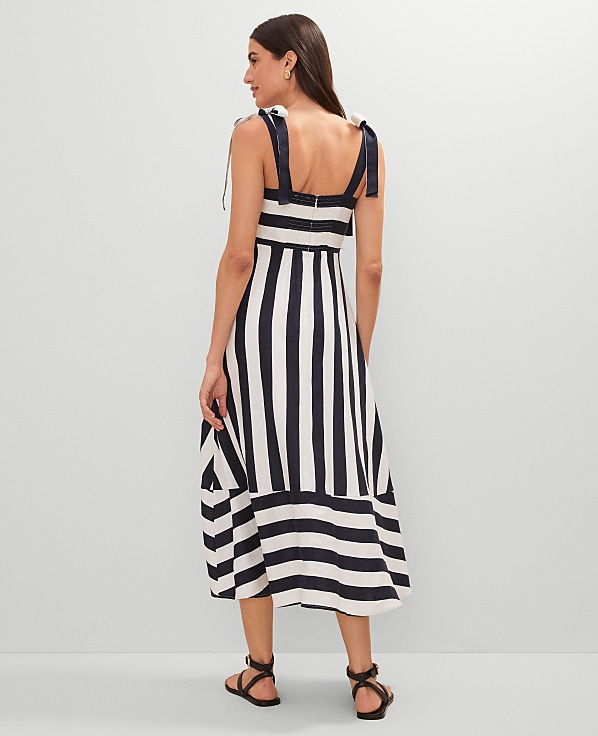 Weekend Collection Striped Linen Blend Midi Dress