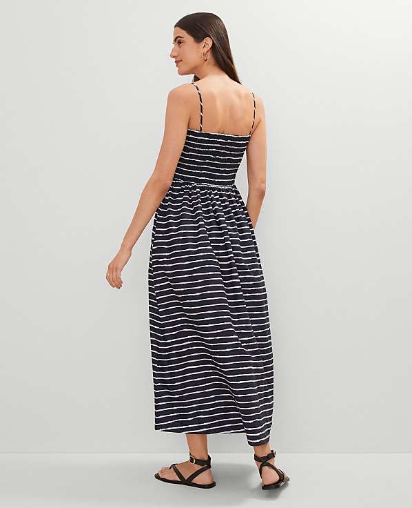 Petite Weekend Collection Striped Flare Dress