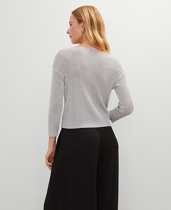 Metallic Ribbed Sweater