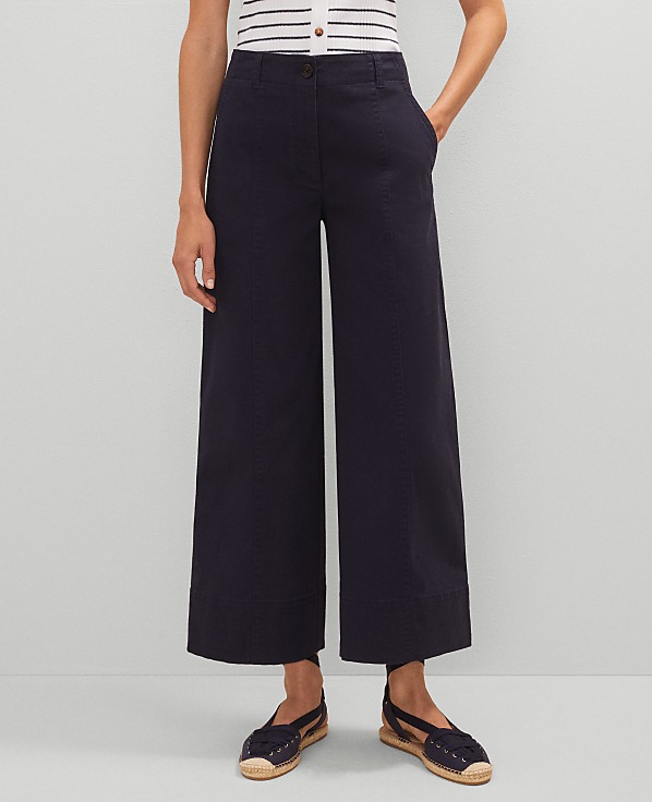 Petite Weekend Wide-Leg Ankle Pant