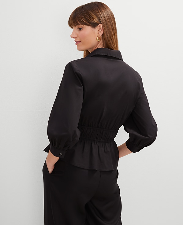 Petite Collared Blouse