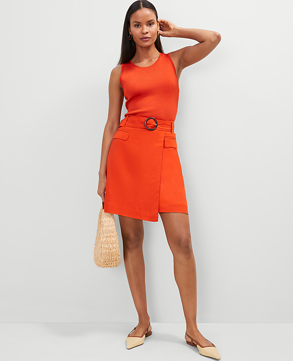 Belted Wrap Skirt