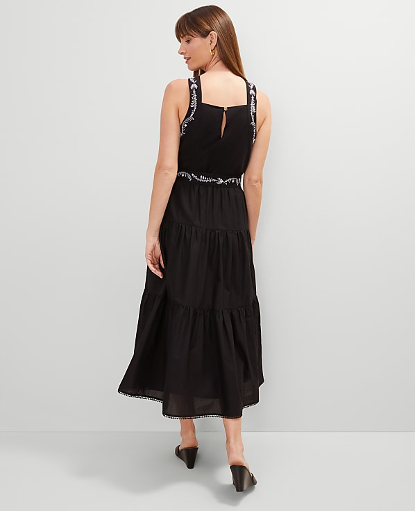 Petite Halter Midi Flare Dress