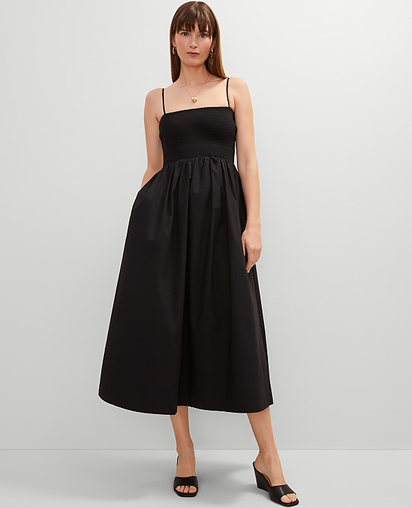 Smocked Maxi Flare Dress