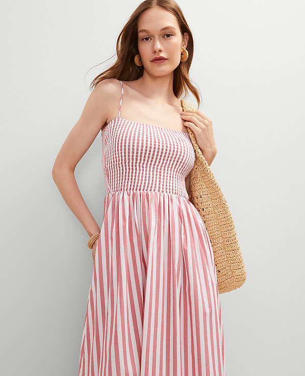 Striped Maxi Flare Dress