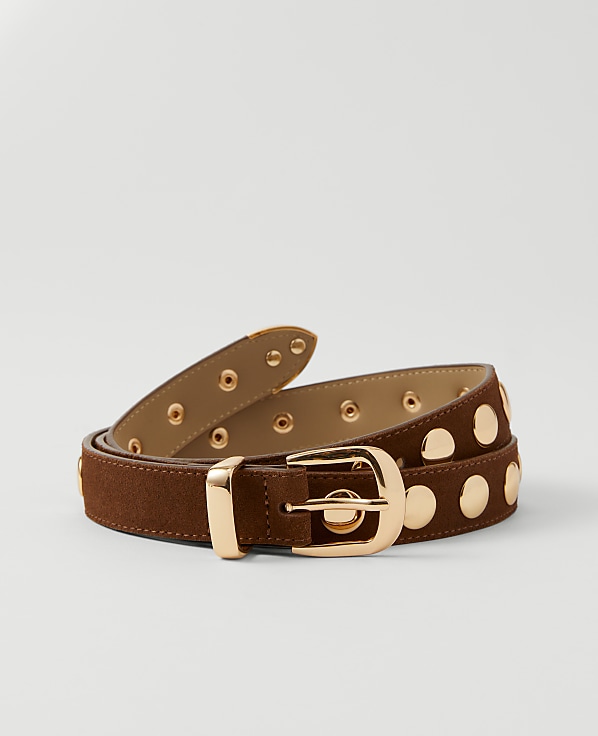 Suede Studded Belt