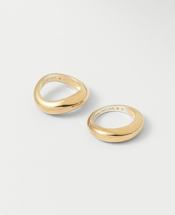 Metal Stacked Ring Set