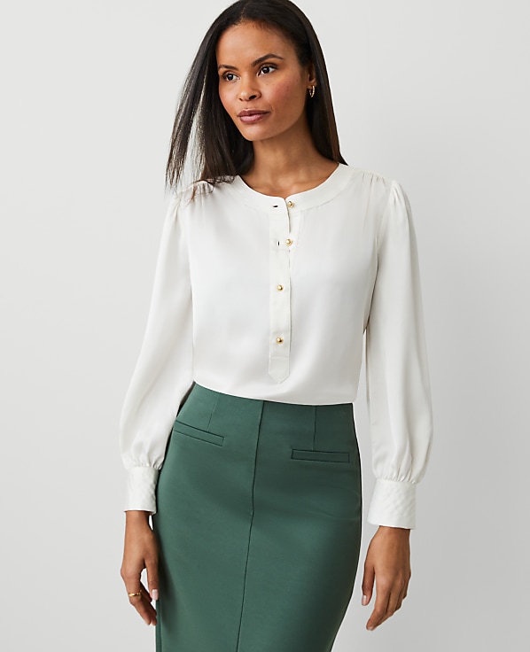 Petite Satin Button Popover