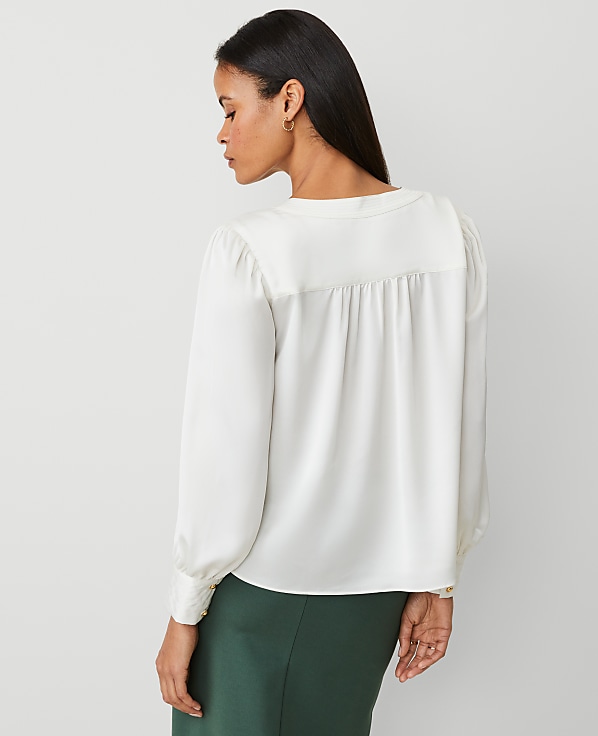 Petite Satin Button Popover