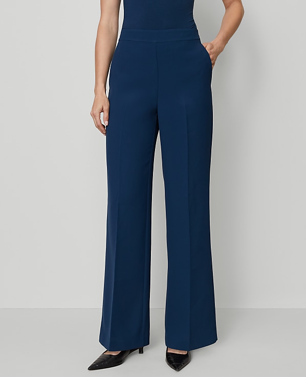 The Petite Wide-Leg Pant in Fluid Crepe