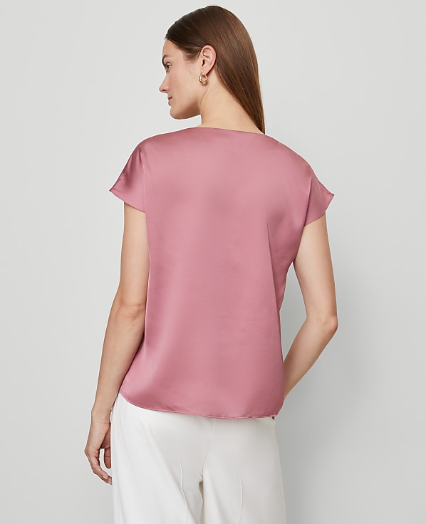 Satin Cowl Neck Top
