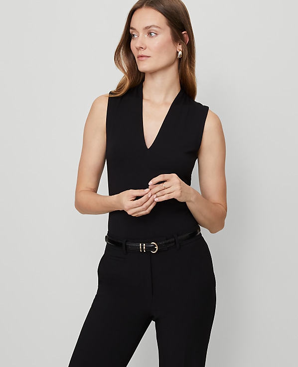 Petite Sleeveless V-Neck Top