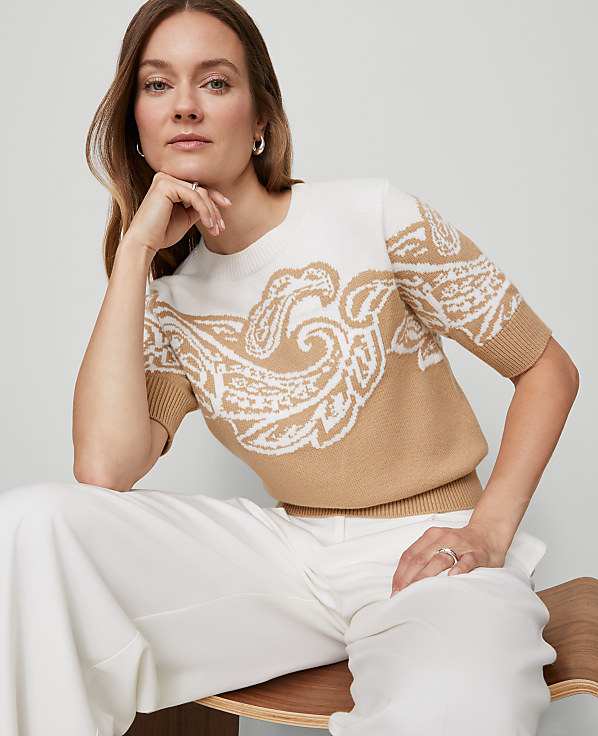 Paisley Jacquard Sweater