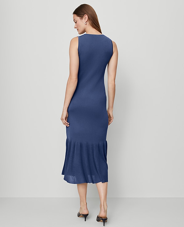 Ruffle Hem Sweater Dress