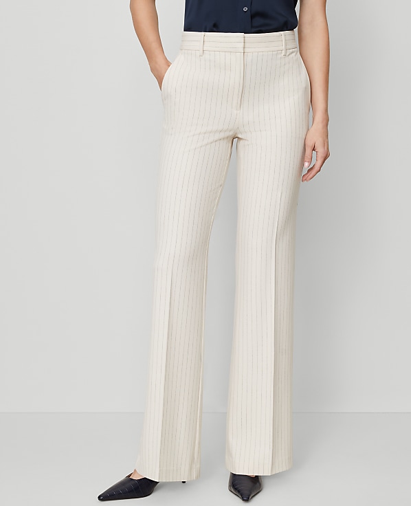 The Flare Trouser in Pinstripe