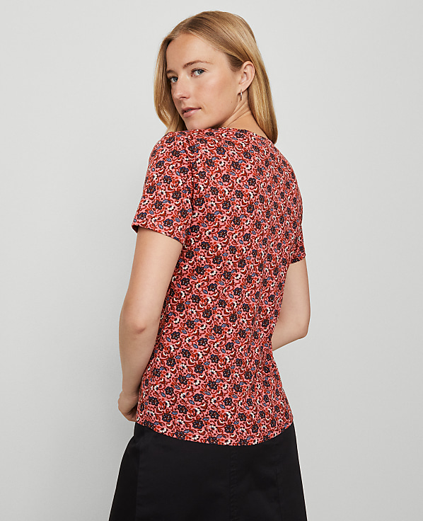 Weekend Collection Floral Crew Neck Tee