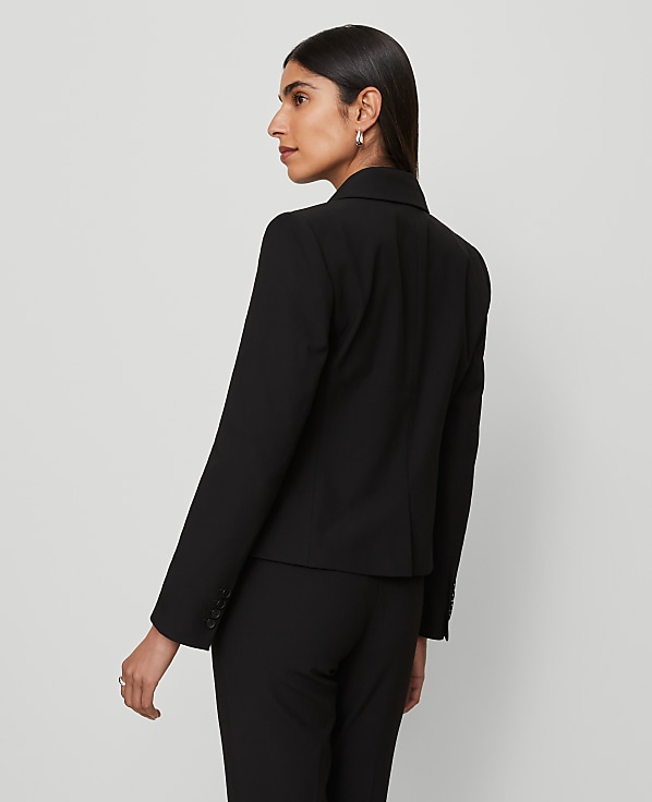 The Petite Shorter Two Button Blazer in Bi-Stretch