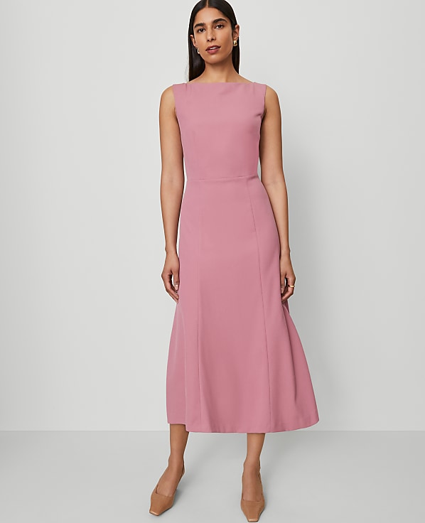 The Petite Boatneck Flare Dress