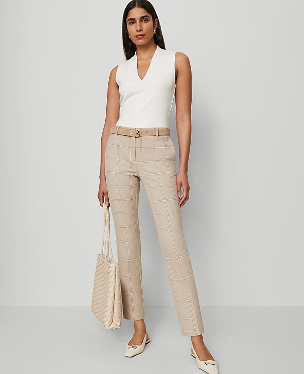 The Petite Eva Ankle Pant in Plaid