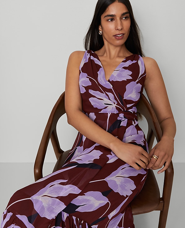 Floral Twist Maxi Dress