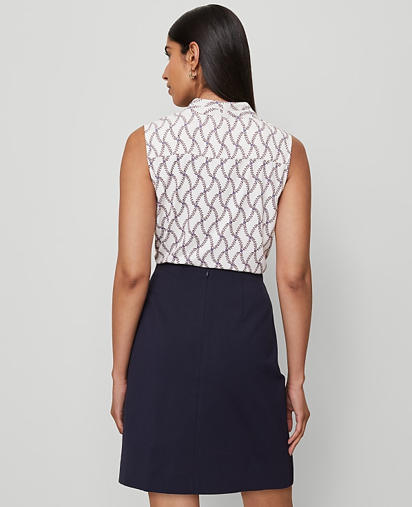 Ponte Button Wrap Skirt