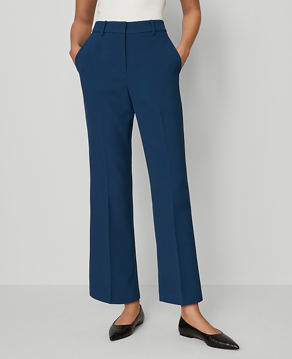 The Flare Ankle Pant in Fluid Crepe