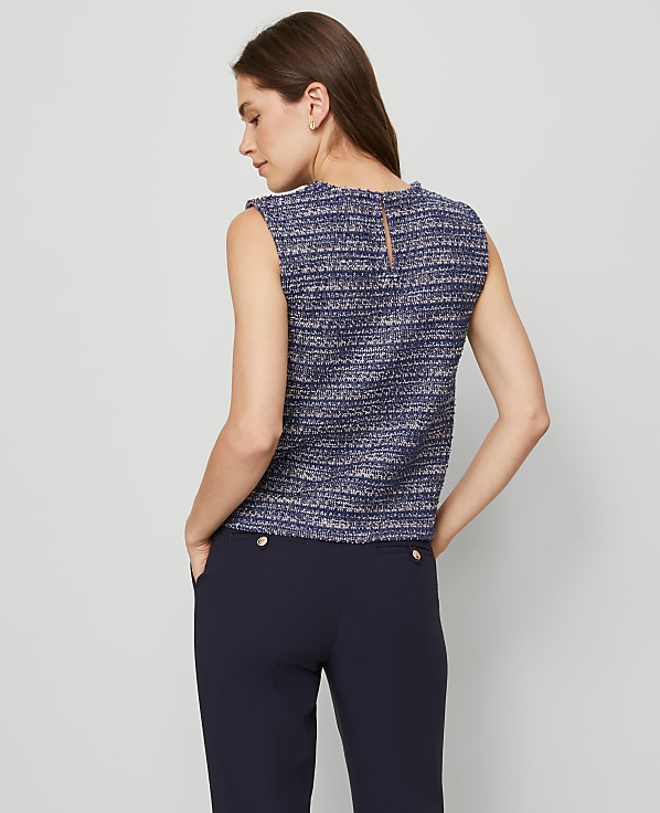 Tweed Patch Pocket Top