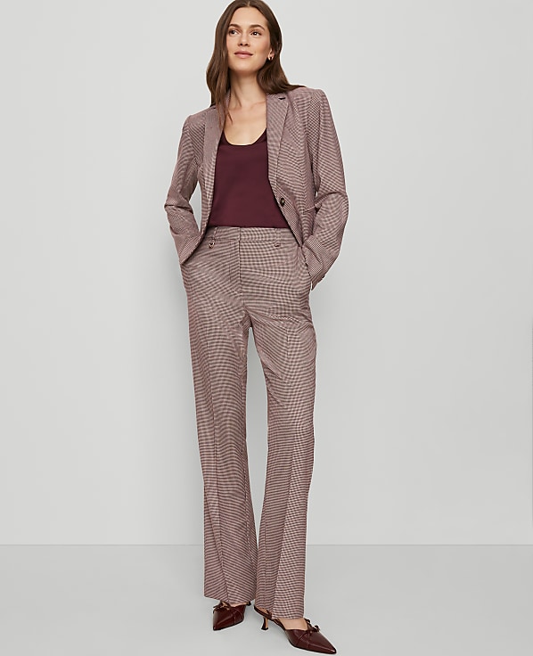 The Slim Flare Trouser in Houndstooth