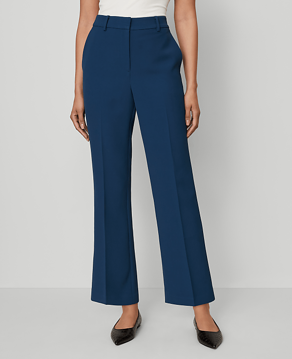 The Flare Ankle Pant in Fluid Crepe - Curvy Fit