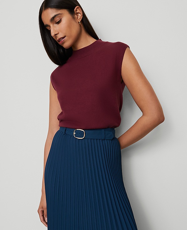 Refined Mock Neck Sweater Shell