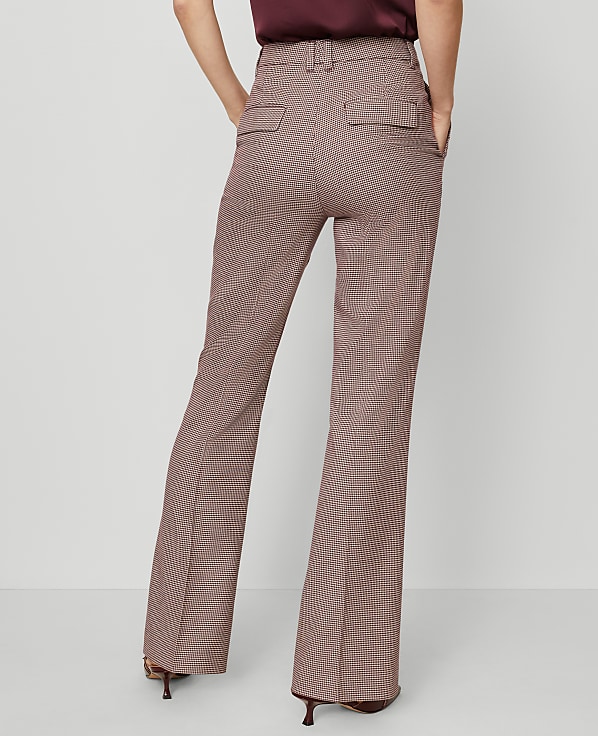 The Slim Flare Trouser in Houndstooth