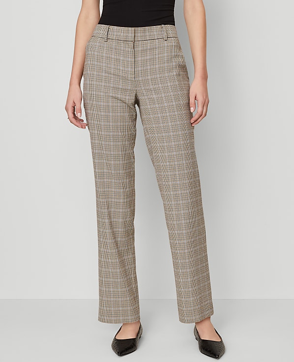The Petite Straight Pant in Plaid