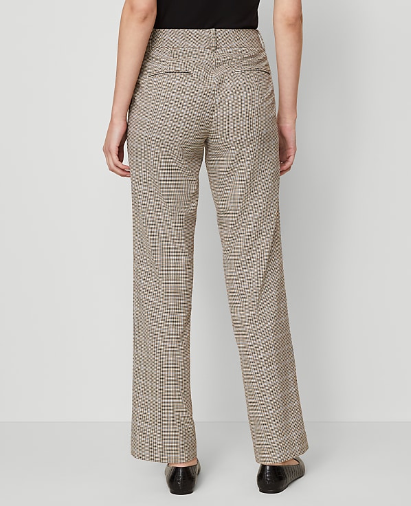 The Petite Straight Pant in Plaid &mdash; Curvy Fit