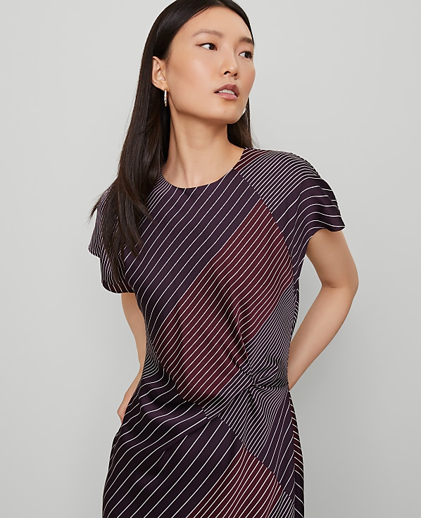 Petite Satin Twist Midi Dress