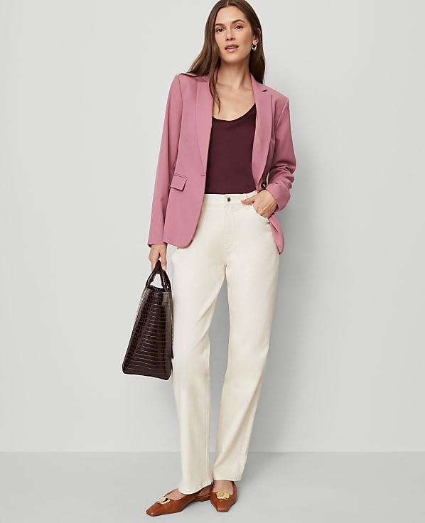 The Single Button Blazer in Ponte