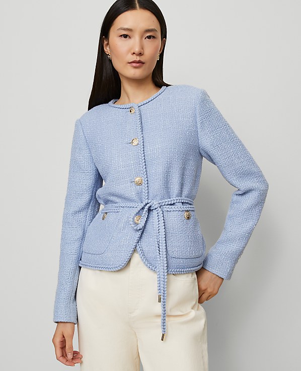Tweed Belted Jacket