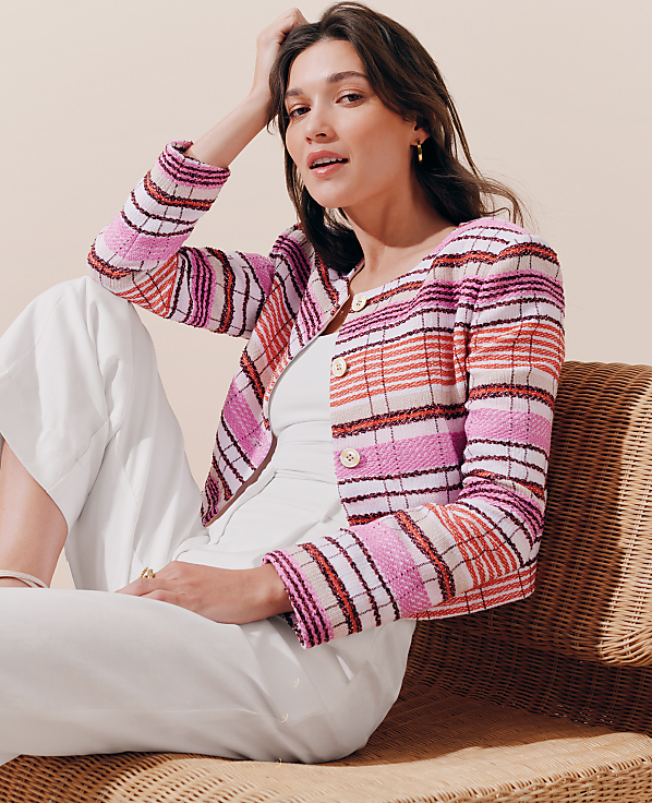 Tweed Crew Neck Jacket