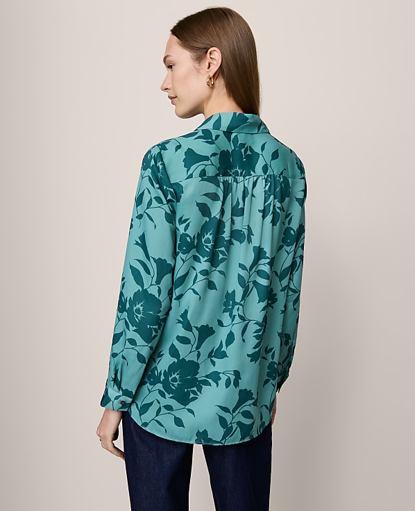 Petite Floral Camp Shirt