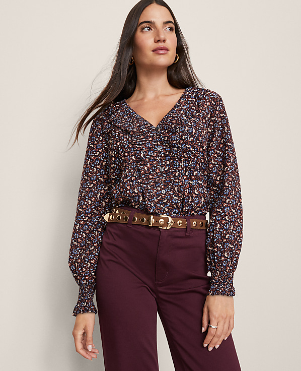 Weekend Collection Floral Ruffle Popover