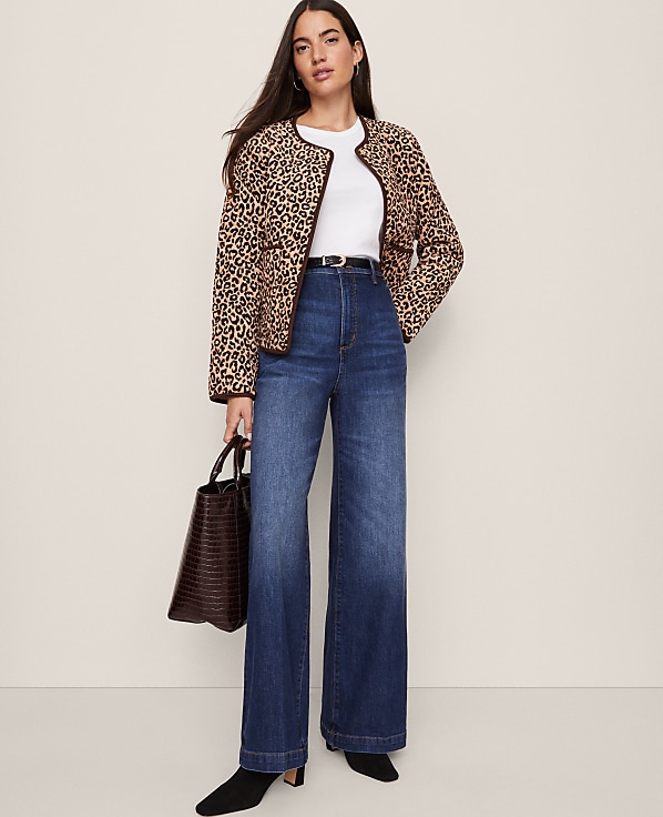 Weekend Animal Print Quilted Jacket
