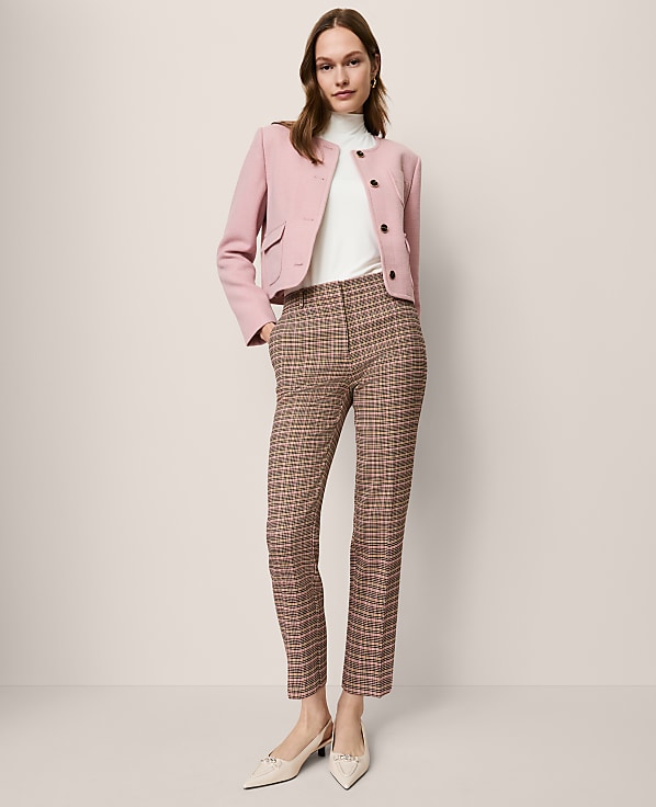 The Petite Eva Ankle Pant in Houndstooth