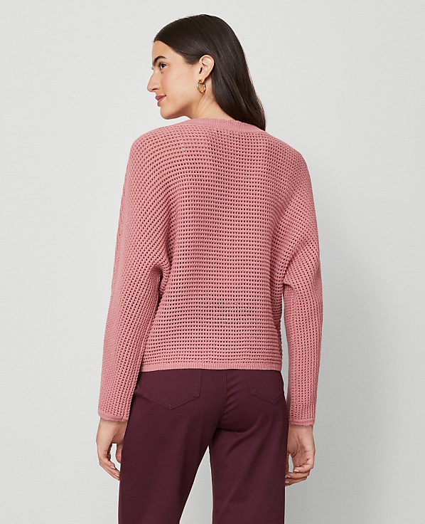 Weekend Open Stitch Scalloped Sweater