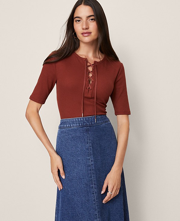 Weekend Lace-Up Top